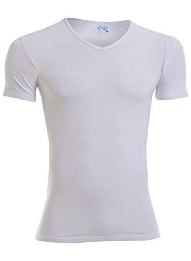COTTONIL Round Neck Short Sleeve Pack Of 4 Undershirts 