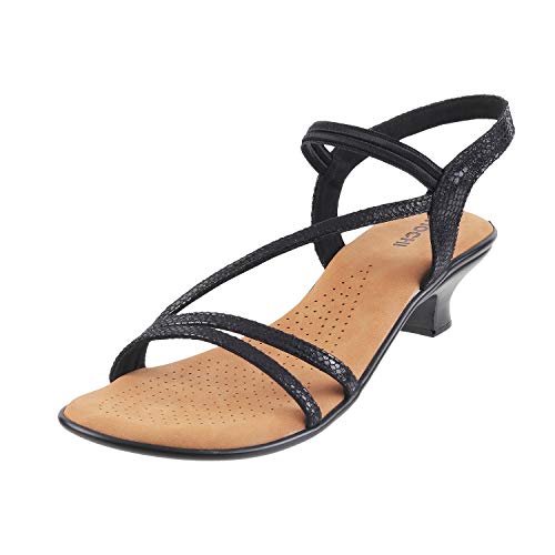 Mochi Womens Synthetic Black Sandals (Size (5 UK (38 EU)) - Image 1
