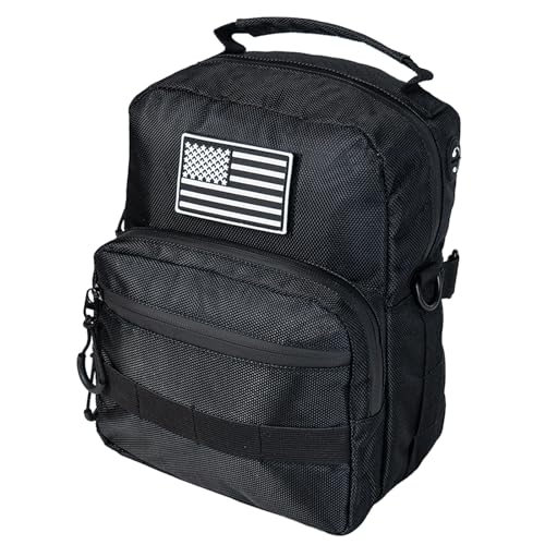 ANASES Universal Motorcycle Bag Handlebar Bag 1680D Oxford Tool Storage Accessory for Front Fork Handle Bar Sissy Bar Compatible with Harley Softail Dyna Sportsters and Most Cruiser Models - Image 1