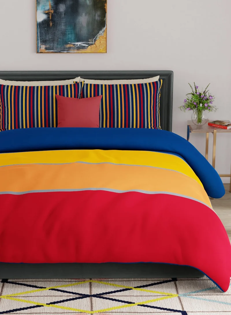 يونايتد كولورز أوف بينتيون United Colors of Benetton Safari 210 TC King Bedsheet with 2 Pillow covers Multi