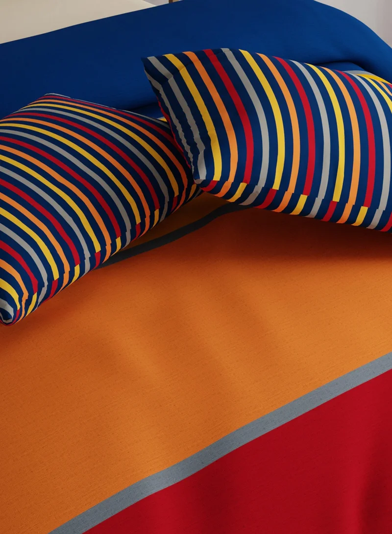 يونايتد كولورز أوف بينتيون United Colors of Benetton Safari 210 TC King Bedsheet with 2 Pillow covers Multi