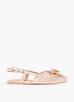 Celeste Girls Butterfly Embellished Sandals With Hook And Loop Closure  - Image 3
