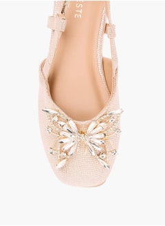 Celeste Girls Butterfly Embellished Sandals With Hook And Loop Closure  - Image 4