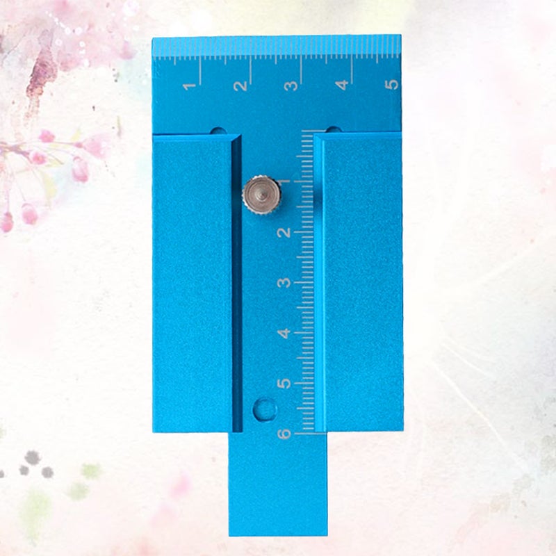 🔧 مقياس ارتفاع من الألومنيوم لأعمال النجارة بمسطرة قياس بالميتر لون أزرق سماوي - Image 5