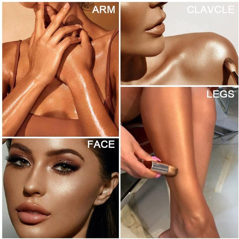 Makeup Face Glow Highlight Professional Look Highlighter SILVER - Image 2
