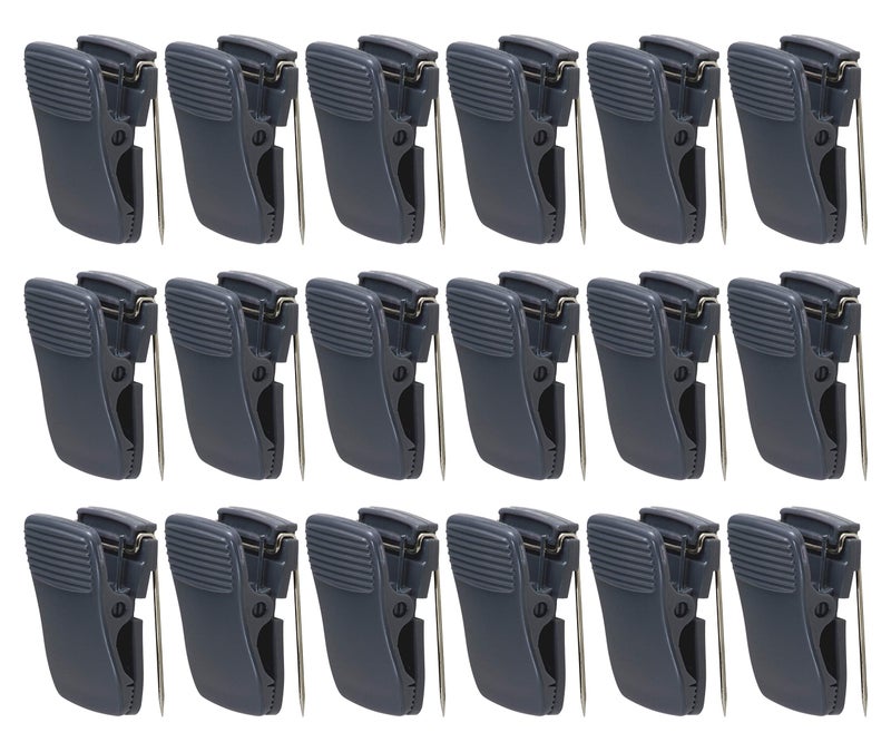 Cubicle Clips, Cubicle Accessories, Office Clips Holds Notes, Memos, Messages, Photos - Black - 24-Pack