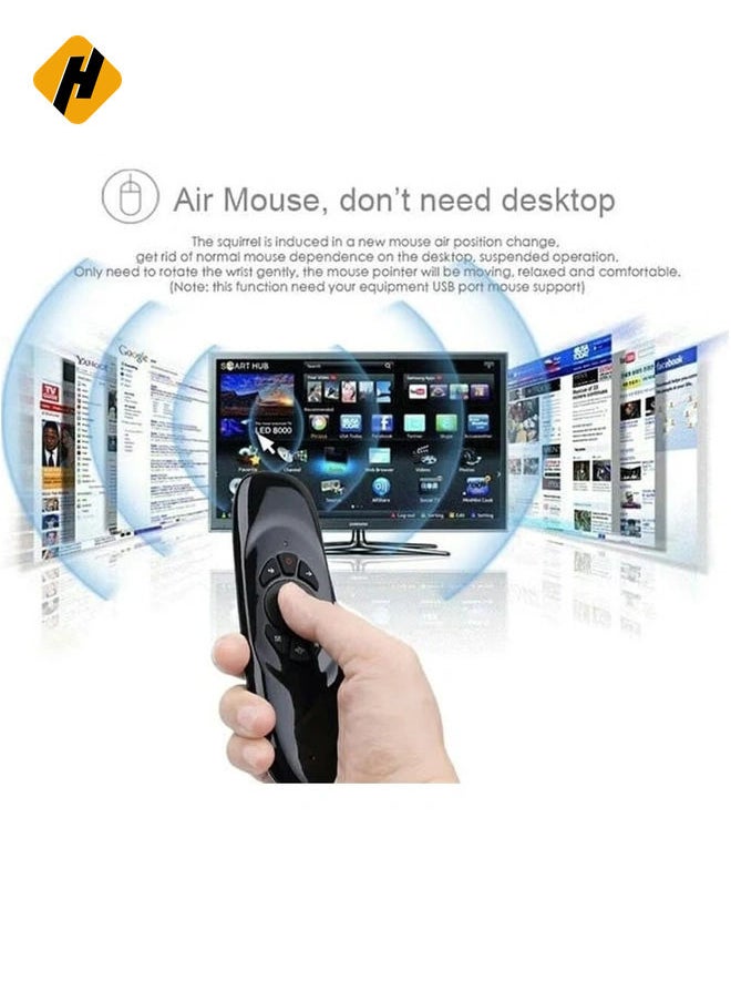 HuHa - C120 RGB Wireless Backlit Air Mouse Keyboard for Android TV Box - 7 Color Rechargeable Remote Control - Image 1