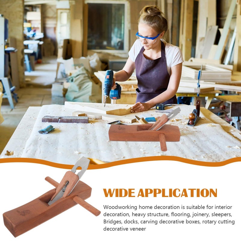 Red Sandalwood Handheld Wood Planer 280mm Carpentry Tool for Smoothing Trimming and Polishing - Image 4