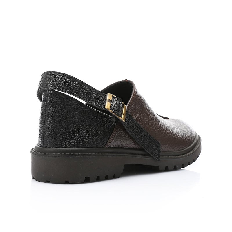 مستر.جو حذاء لوفر مريح بلونين - بني وأسود - Image 3