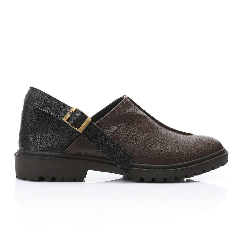 مستر.جو حذاء لوفر مريح بلونين - بني وأسود - Image 2