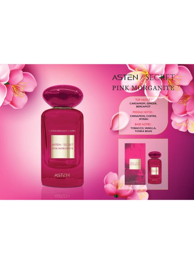 استين عطر ASTEN SECRET PINK MORGANITE أو دو بارفيوم – عبير منعش وأنيق للنساء 100 مل | فاخر، حار ودافئ - Image 4