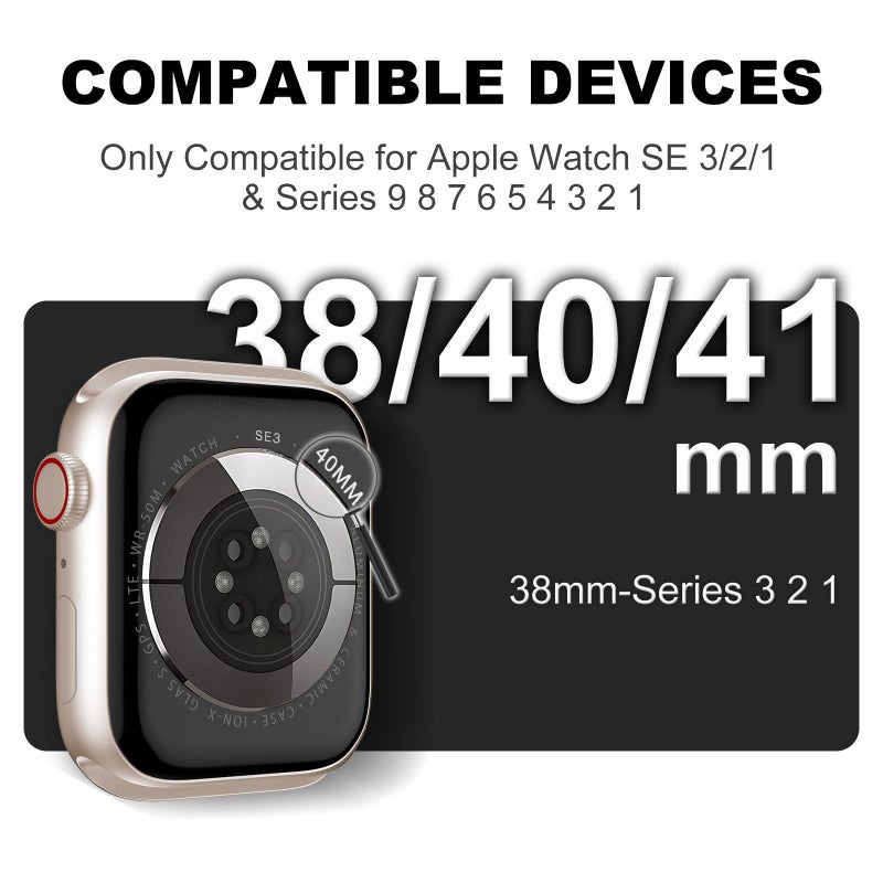 XYF Compatible for Crystal Clear Apple Watch Bands, 41mm 40mm 38mm Bumper Case for Men Women Jelly Sport Cover Strap for iWatch Ultra 3 2 Series 11 10 9 8 7 SE 6 5 4 3 (ClearPink, 38/40/41) - Image 3