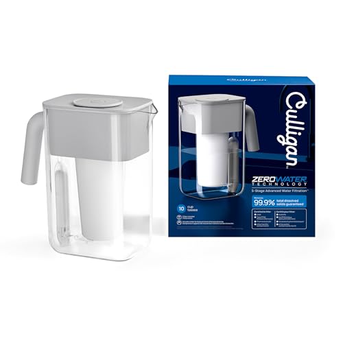 Culligan with ZeroWater Technology 10-Cup Water Filter Pitcher – Includes 5-Stage Advanced Water Filter, IAPMO Certified to Reduce Lead, Total PFAS (Forever Chemicals), Mercury, Fluoride, and Chlorine - Image 2