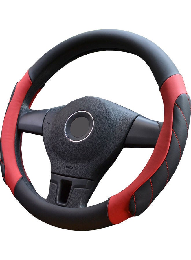 NIBEMINENT Universal Car Steering Wheel Soft Leather Grip Non-Slip Cover - Image 1