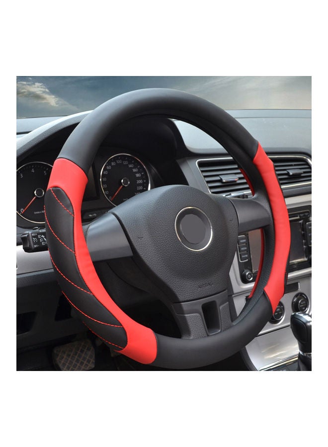 NIBEMINENT Universal Car Steering Wheel Soft Leather Grip Non-Slip Cover - Image 2