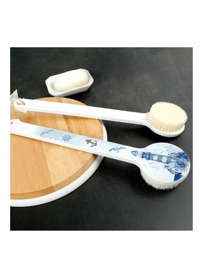 NIBEMINENT Plastic Long Handle Soft Fur Bath Brush Multicolour 40x5x10cm - Image 1