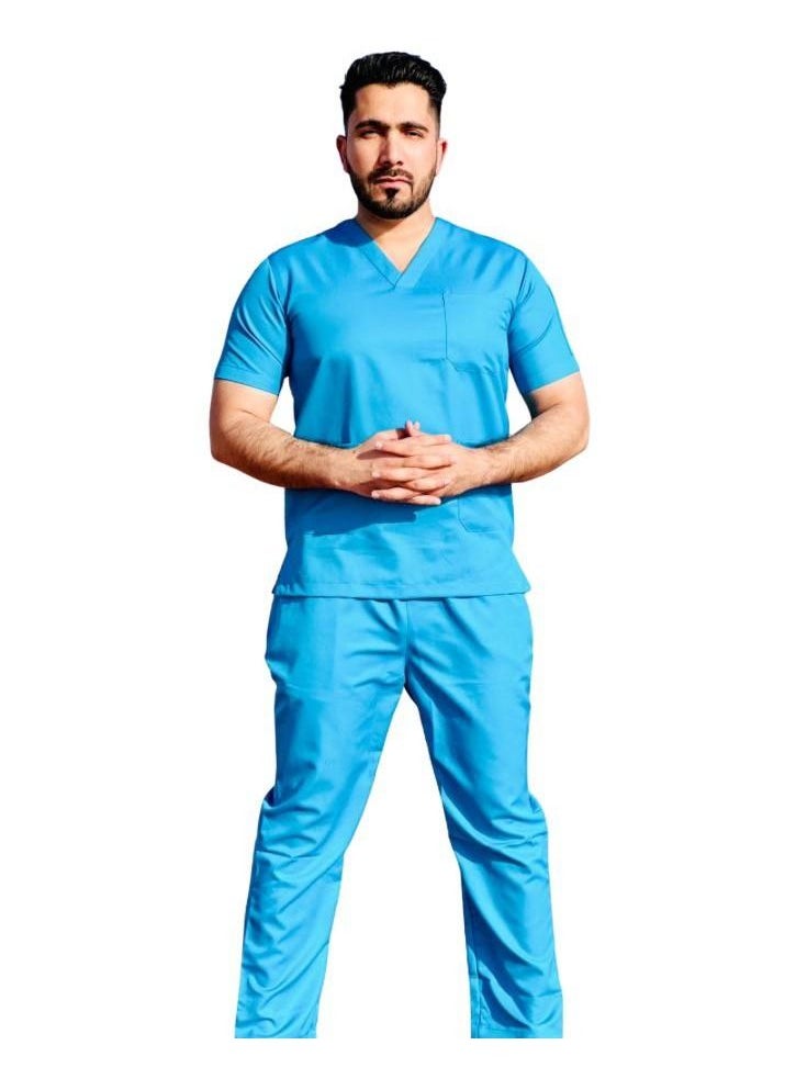 Medical Scrub Suit Set Unisex Top And Pants - pzsku/Z05721ED87358D1C08C07Z/45/_/1675609787/a2c7c4c1-f0a9-4350-b58a-6283564cf17b