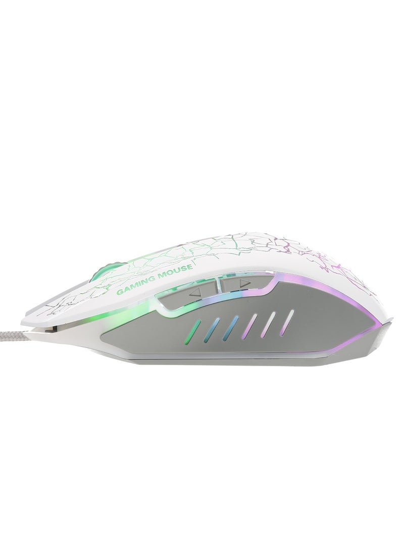 LOG M517 Wired Gaming Mouse, 3 DPI Levels: (1200/1600/2400),  Compatible With PC, Mac, Laptop - White - Image 3