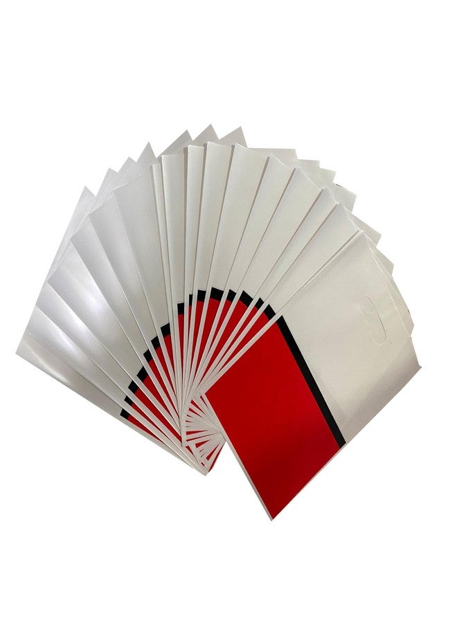 LYK 30 Pieces Plastic Gift Bags Bulk Red and White Treat Bags with Handle 6.5 x 9.8 Inch Candy Goodie Bags for Birthday Party Decor - Image 5