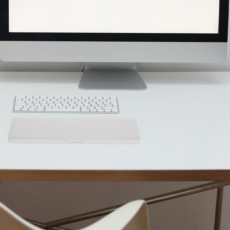 Hard White Non Padded Wrist Rest and Storage Box for Mechanical Keyboards with Mouse Pad Tray - Image 5