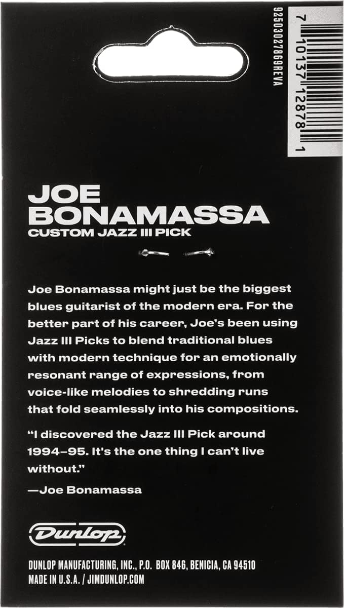 JIM DUNLOP Joe Bonamassa Custom Jazz III Pick Variety Pack - Image 2