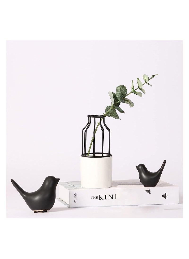 Captaintech 2pcs Ceramic Bird Statue Home Decor - Image 2