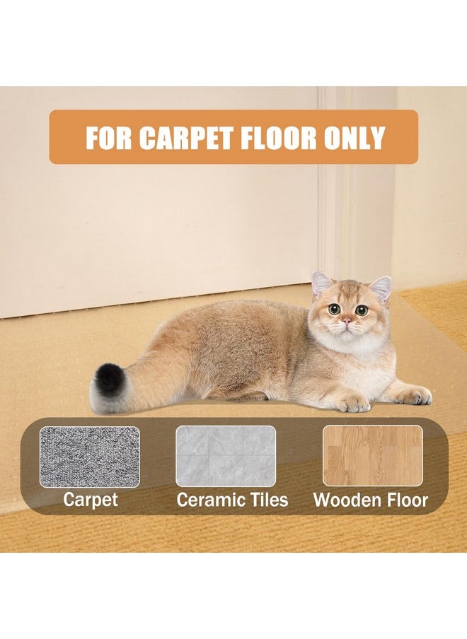 8.2Ft Carpet Protector For Pets  Cat Carpet Protector For Doorway,Under Door Mat Cat Carpet Scratch Stopper,Cat Scratch Guard Carpet,Clear Plastic Rug Protector Prevent From Scratching.