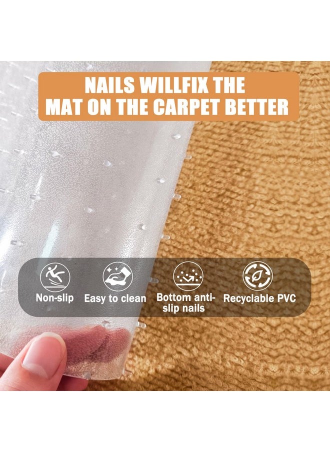 8.2Ft Carpet Protector For Pets  Cat Carpet Protector For Doorway,Under Door Mat Cat Carpet Scratch Stopper,Cat Scratch Guard Carpet,Clear Plastic Rug Protector Prevent From Scratching.