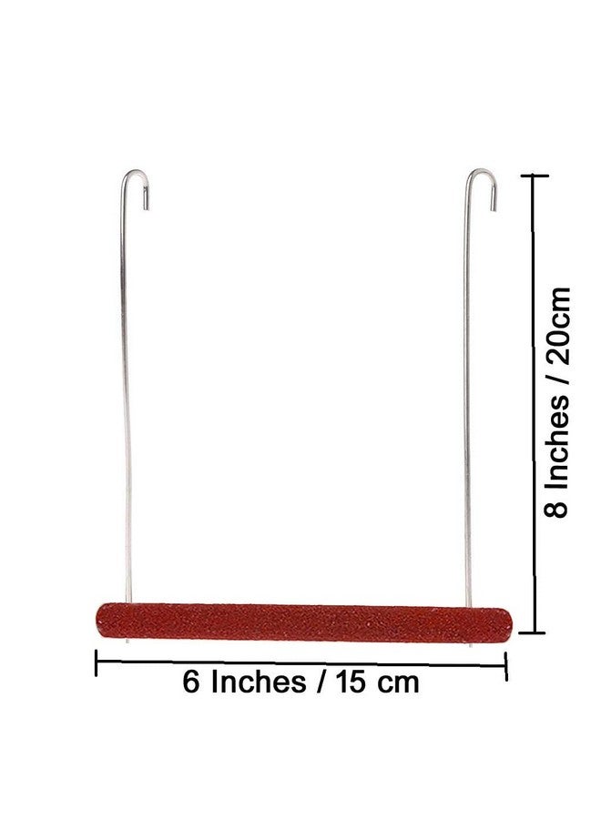 Western Era Joyful Sand Perch Swing Toy Cage Hanging Platform, Climbing, Exercise Perch For Birds (Large) - Image 3