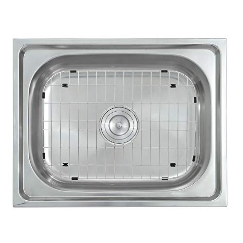 LQS Sink Grid and Sink Bottom Grid, Sink Protector for Kitchen Sinks Stainless Steel 19 1/16" x 13 3/4" with Center Drain Hole for Single Bowl Kitchen Sinks - Image 4