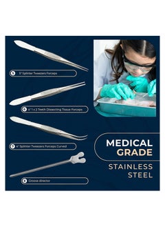 BIONEX Advanced Biology Lab Anatomy Medical Dissecting Dissection Kit Set with Scalpel Knife Handle Blades  - Image 2