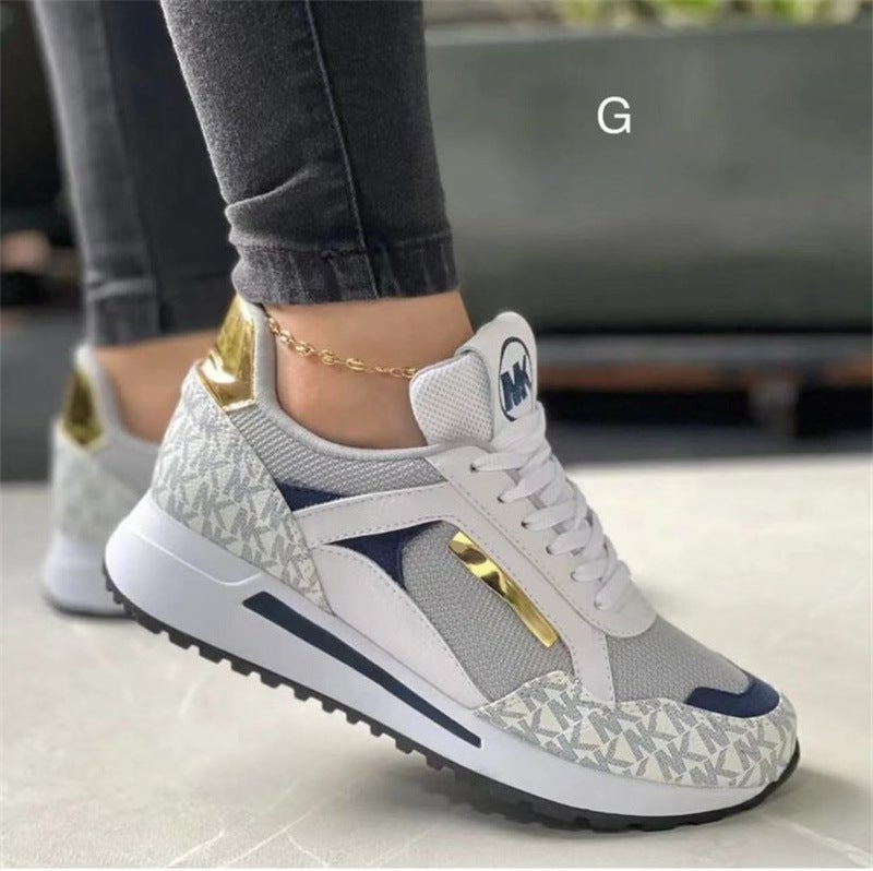Plus Size Export Fashion Flats Color Matching Round Toe Casual Sports Shoes Front Lace-Up Shoes - Image 5