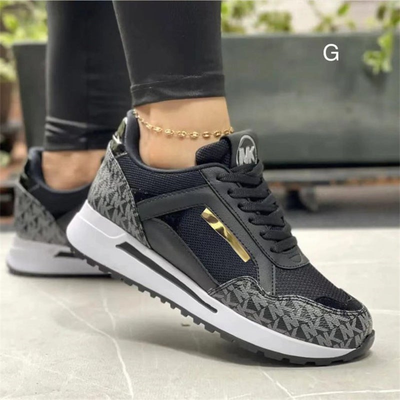 Plus Size Export Fashion Flats Color Matching Round Toe Casual Sports Shoes Front Lace-Up Shoes - Image 4