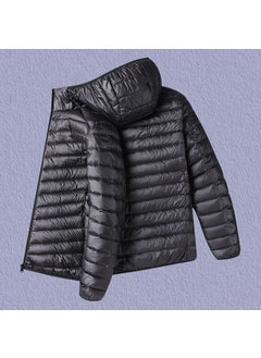 Slim Winter Jacket for Men Trendy Weatherproof Coat Black hooded [special sale for 1 day]]