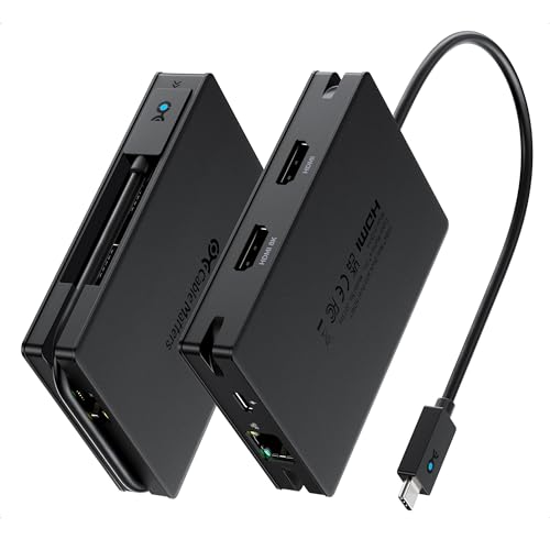 Cable Matters 8in1 Portable 40Gbps Dual HDMI USB4 Hub USB 4 Dock with 2X 4K60Hz or 1x 4K120Hz 8K30Hz 100W PD Gigabit Ethernet Compatible with Thunderbolt 4 macOSs Display Limitation - Image 1