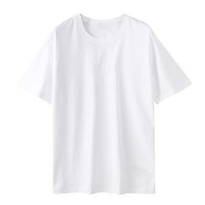 Ice Silk Gradient Short Sleeve T-Shirt Mens Summer Ice Sensation Quick Dry Loose Fit Trendy Half Sleeve Casual round Neck T-Shirt Pure white T 