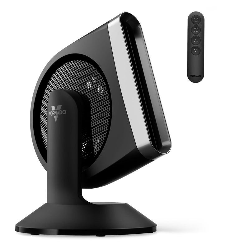 Vornado STRATAâ„¢ 8 OmniWaveâ„¢ Medium Table Fan, Energy Efficient DC Motor, 10 Electric Fan Speeds, Quiet Operation with Oscillation, Powerful Cooling Solution for Bedroom, Home, and Living Room, Black - Image 1