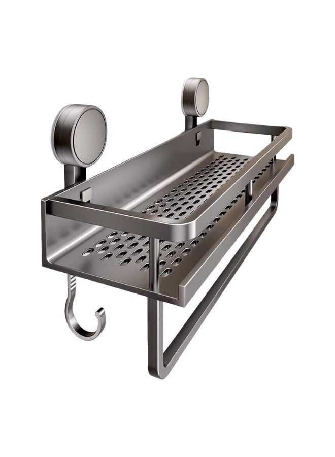 Arabest Shower Basket - Shower Suction Cup Organizer, Shower Storage Rack Organizer | Wall-mounted Bathroom Towel Rack, Shower Organizer for Bathroom, Kitchen, Bedroom 11.81x4.72x1.97 Inch - Image 1