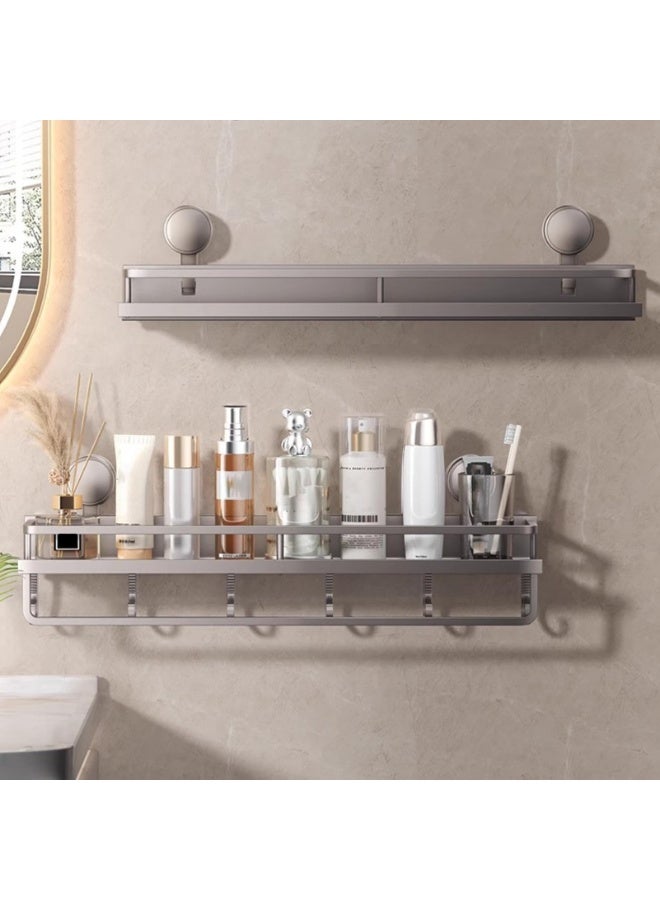 Arabest Shower Basket - Shower Suction Cup Organizer, Shower Storage Rack Organizer | Wall-mounted Bathroom Towel Rack, Shower Organizer for Bathroom, Kitchen, Bedroom 11.81x4.72x1.97 Inch - Image 3