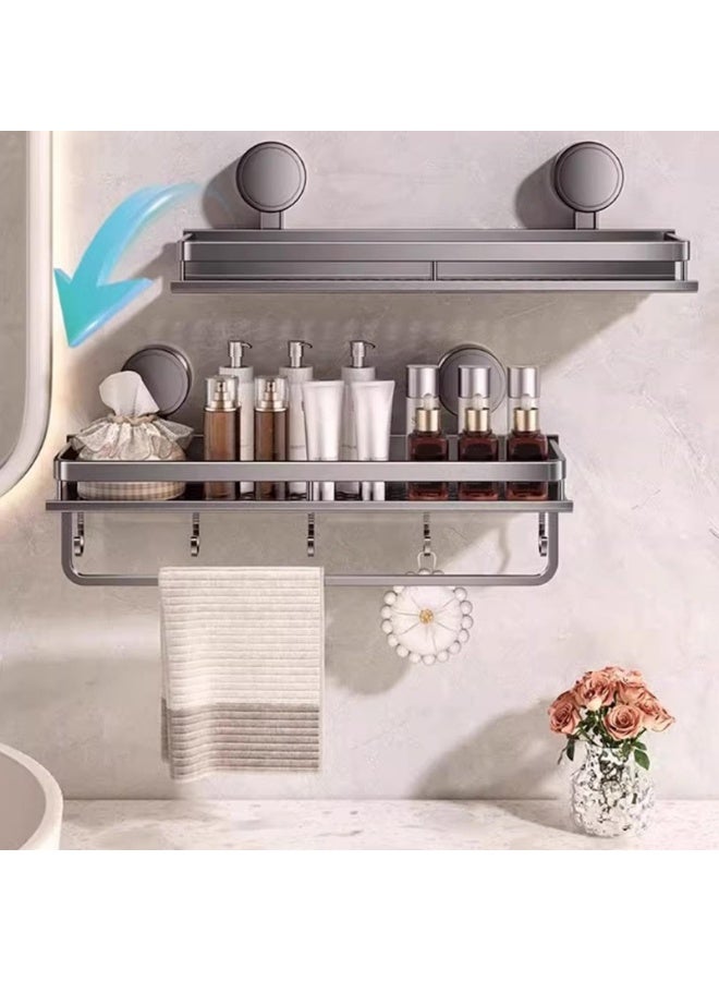 Arabest Shower Basket - Shower Suction Cup Organizer, Shower Storage Rack Organizer | Wall-mounted Bathroom Towel Rack, Shower Organizer for Bathroom, Kitchen, Bedroom 11.81x4.72x1.97 Inch - Image 4