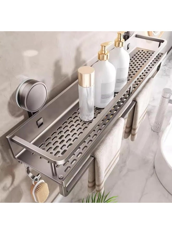 Arabest Shower Basket - Shower Suction Cup Organizer, Shower Storage Rack Organizer | Wall-mounted Bathroom Towel Rack, Shower Organizer for Bathroom, Kitchen, Bedroom 11.81x4.72x1.97 Inch - Image 2