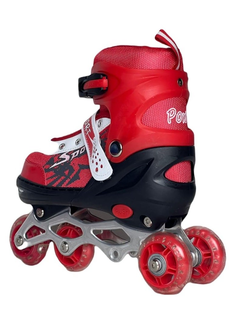 SportQ Skate Shoes are comfortable and adjustable in size with a front wheel with LED lighting. They can also be transformed from a single-row skate shoe into a four-wheel skate shoe for outdoor use.S - pzsku/Z05733BDF860918CD7513Z/45/_/1721298018/7afc4e1f-5887-4bdf-8d1b-23a27c12c602