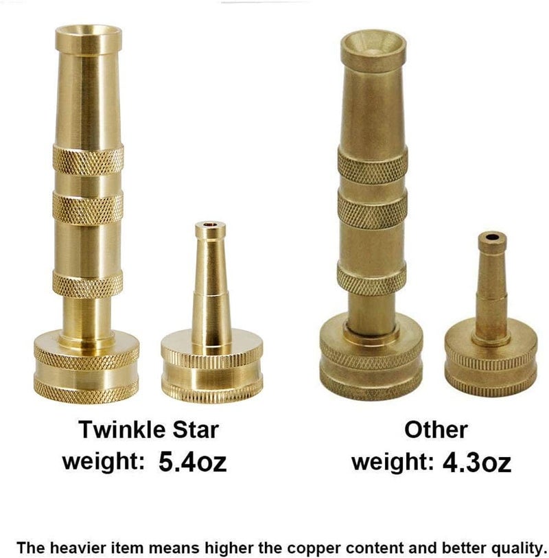 Twinkle Star Solid Brass Heavy Duty Adjustable Twist Hose Nozzle Jet Sweeper Nozzle, TWIS3231 - Image 3