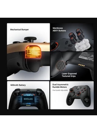 Nova 2 Lite Wireless Gamepad | Bluetooth & 2.4G Controller for PC/Switch/Steam/Android/iOS | Hall Effect Joysticks & Triggers, 1000Hz Wired Polling, Back Buttons – XiaoHai Tuned Edition - view 4
