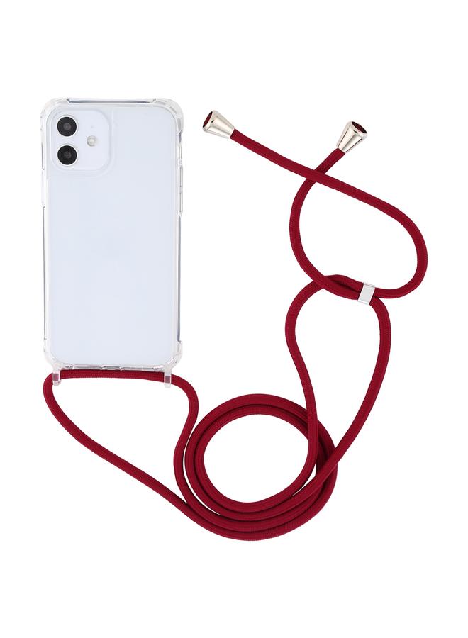 إيروريكس جراب لهاتف iPhone 12 mini مصنوع من الأكريليك الشفاف مع وسادة هوائية ومضاد للصدمات وغطاء حماية للهاتف مع حبل - Image 2