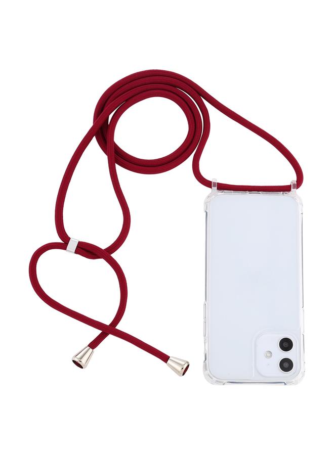 إيروريكس جراب لهاتف iPhone 12 mini مصنوع من الأكريليك الشفاف مع وسادة هوائية ومضاد للصدمات وغطاء حماية للهاتف مع حبل - Image 1