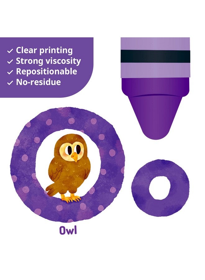 Decowall Ds8044 Animal Alphabet Numbers Colour Decals Stickers Kids Peel And Stick Removable For Room Décor Letters Abc Classroom Playroom Decorations Educational Bedroom Nursery - Image 5