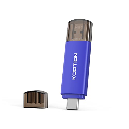 KOOTION 64GB USB C Flash Drive 2-in-1 Type-C Flash Drive USB-A&USB-C 3.0 Dual Drive OTG, Thumb Drive Memory Stick for Android Smartphone/Tablet/PC - Image 1