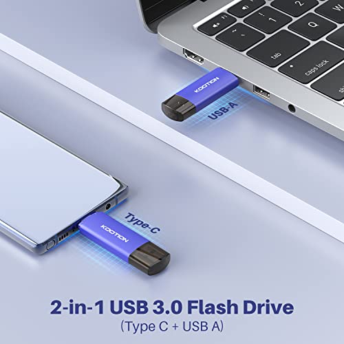 KOOTION 64GB USB C Flash Drive 2-in-1 Type-C Flash Drive USB-A&USB-C 3.0 Dual Drive OTG, Thumb Drive Memory Stick for Android Smartphone/Tablet/PC - Image 3
