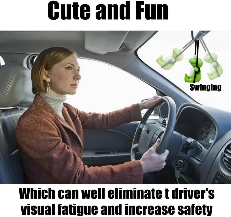 Swinging Frog Car Hanging Accessories, Rear View Mirror Decor, Car Interior Charm Pendant, Great Car Gifts (Frog) - Image 2